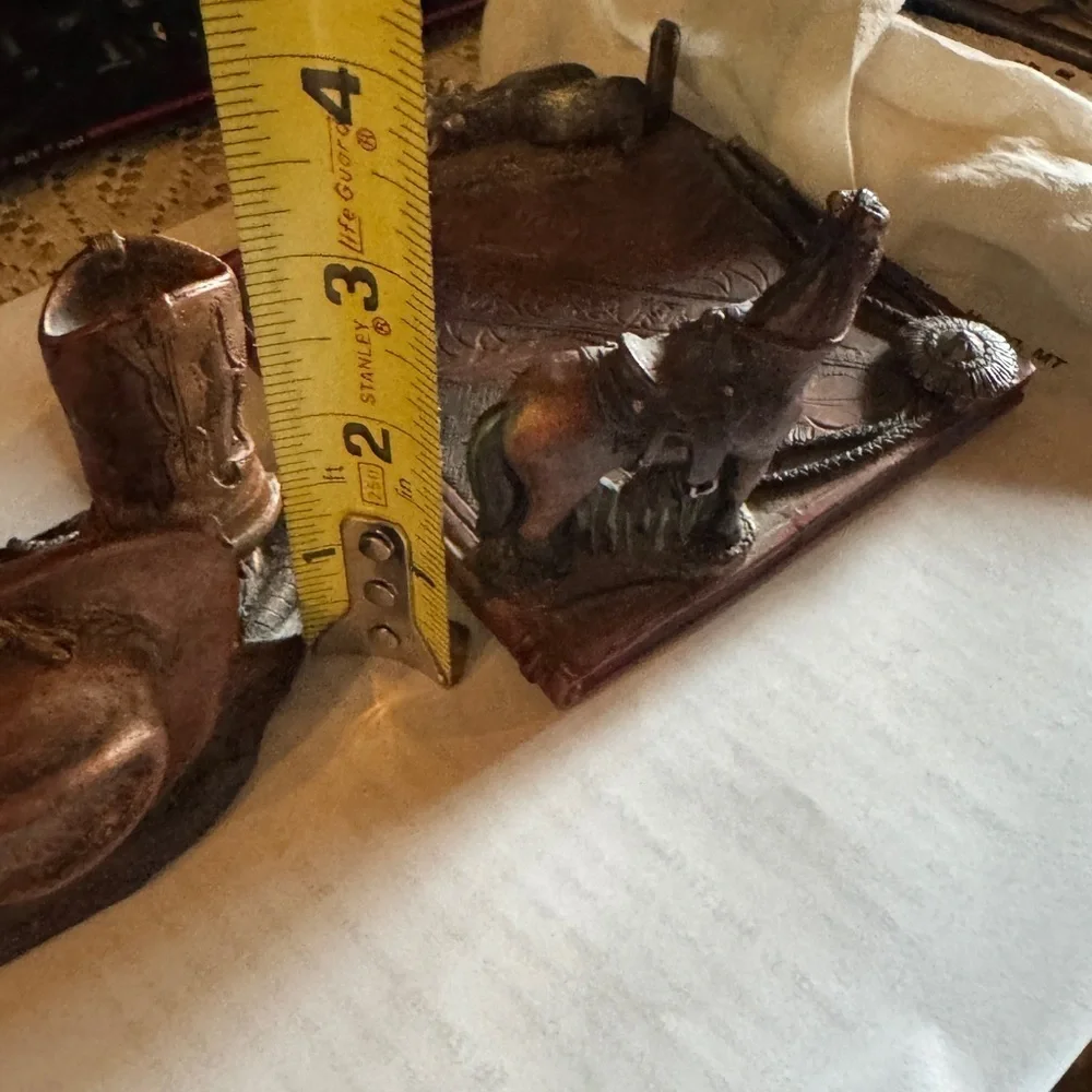 Decorative Western 2 piece Desk Organizer (Resin)